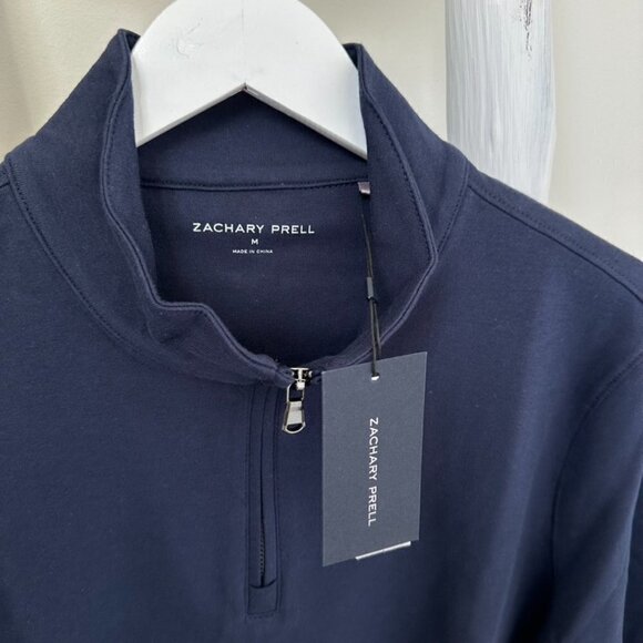 Zachary Prell Men's Joe Quarter Zip Pullover Navy NWT Sz M - Picture 8 of 12